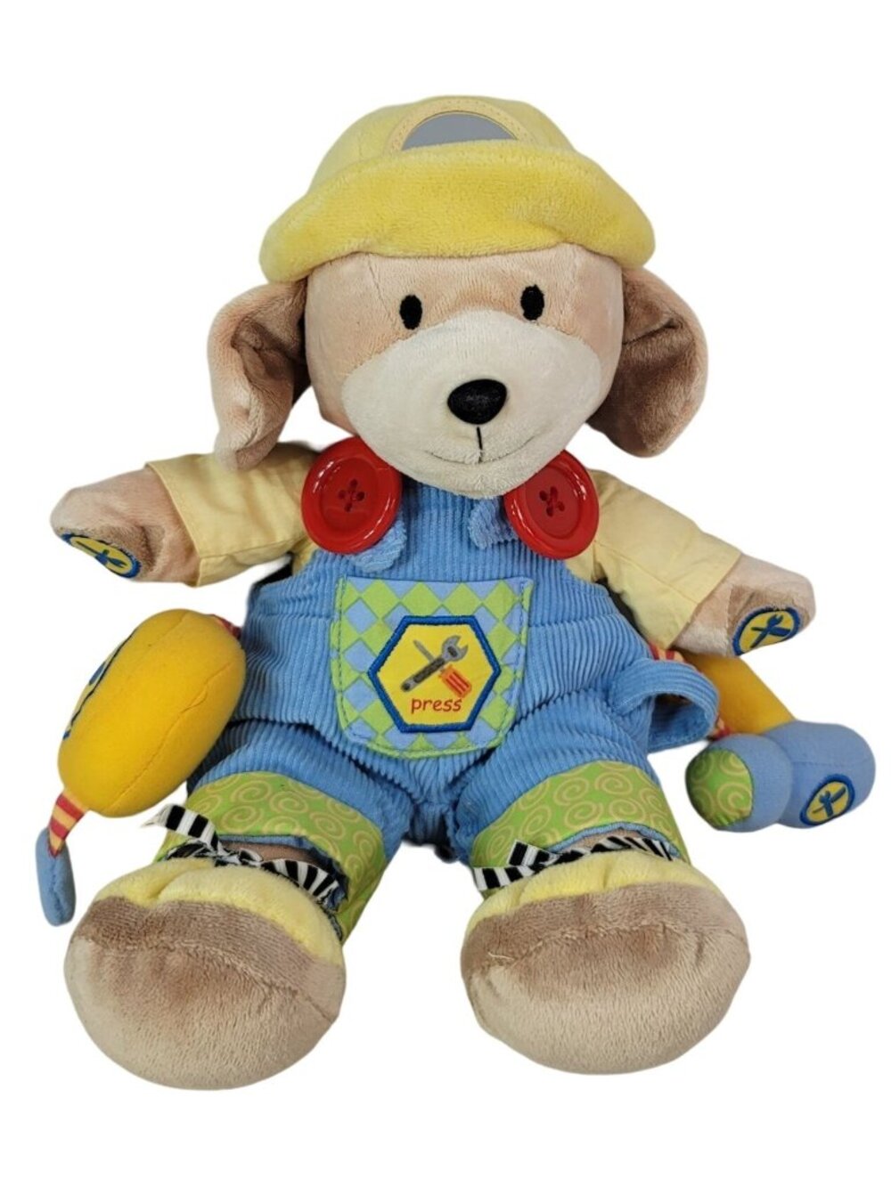 Carter's Carpenter Dog Plush Interactive Musical Tool Construction Sensory Works
